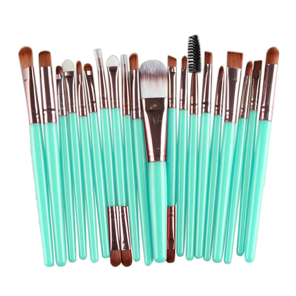 

20 pcs Makeup Brush Set Kits tools Foundation Eyeshadow Make Up Brush Powder Blending Lip Women Brush Free shipping