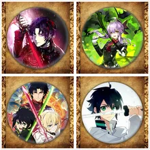 Japanese Anime Seraph of the end Display Badge Fashion Cartoon Figure Yuichiro Hyakuya Brooches Pin Jewelry Accessories anime seraph of the end cosplay yuichiro hyakuya backpack anime cartoon second element middle school student bag female backpack