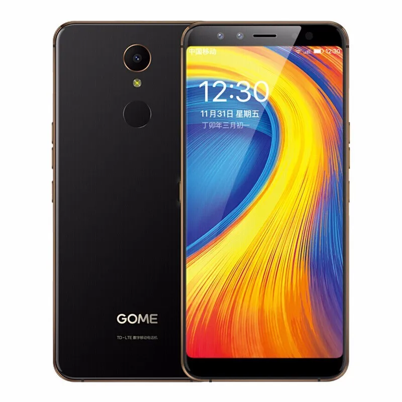 Смартфон GOME U7, 4G, LTE, NFC, 4 Гб ОЗУ, 64 Гб ПЗУ, 13,0 МП, 5,99 дюймов, FHD 18:9, 3050 мАч, сканер отпечатков пальцев, Восьмиядерный, две sim-карты, NFC, мобильный телефон - Цвет: Черный