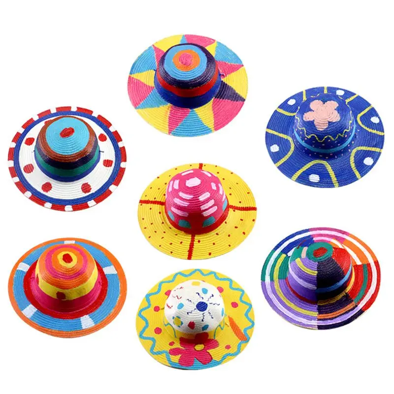 

DIY Child Mexican Sombrero Costume Sunshade Summer Outdoor Hat Art Painting