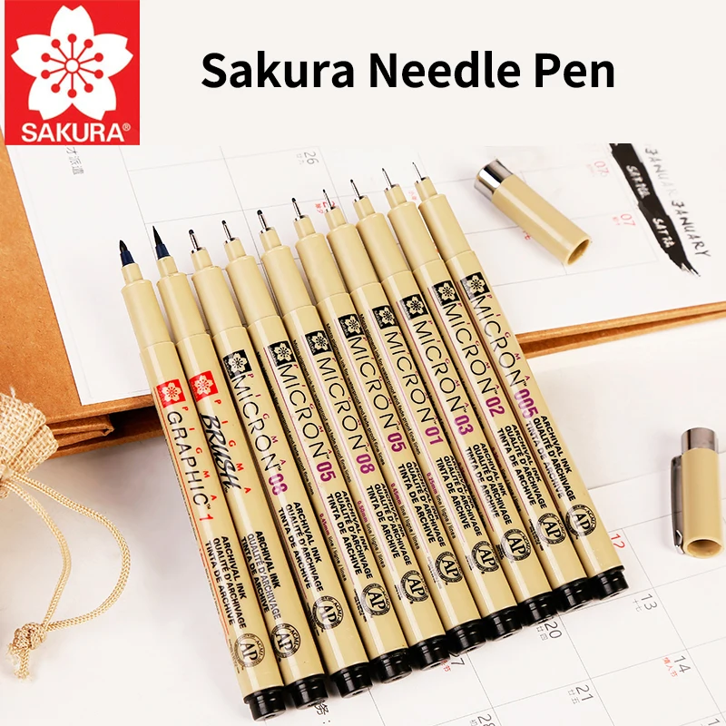 Bgln Waterproof Needle Pen Cartoon Design Sketch Needle For Drawing Pigma Micron Liner Brushes Hook Line Pen Art Supplies