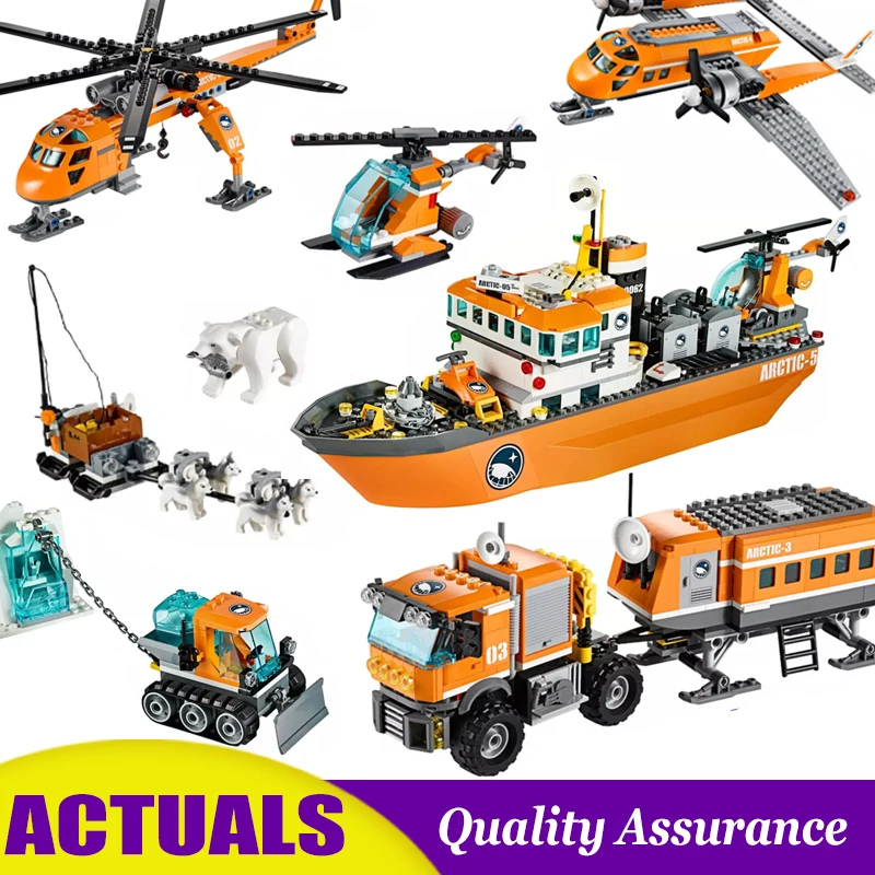 

Arctic Explore Car Plane Ship BELA Compatible Lego 60033 60034 60035 60064 60036 60062 City Building Blocks Model Bricks Toys