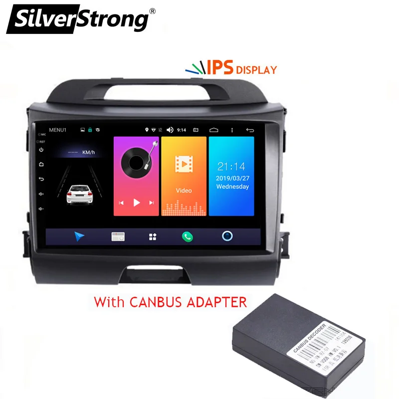 Cheap SilverStrong Android9.0 IPS Car Android Radio For KIA SPORTAGE 3 2009-2015 Navi SportageR GPS with Option DSP DAB TPMS DVR 2