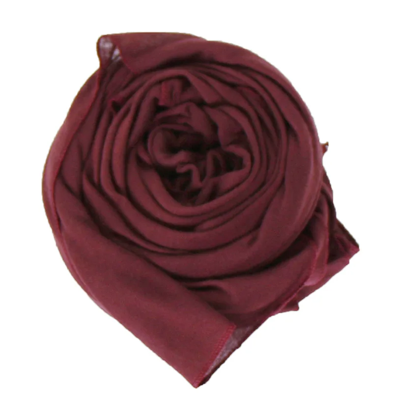 Muslim Hijab Jersey Scarf Soft Solid Shawl Headscarf foulard femme musulman Islam Clothing Arab Wrap Head Scarves hoofddoek - Цвет: 31