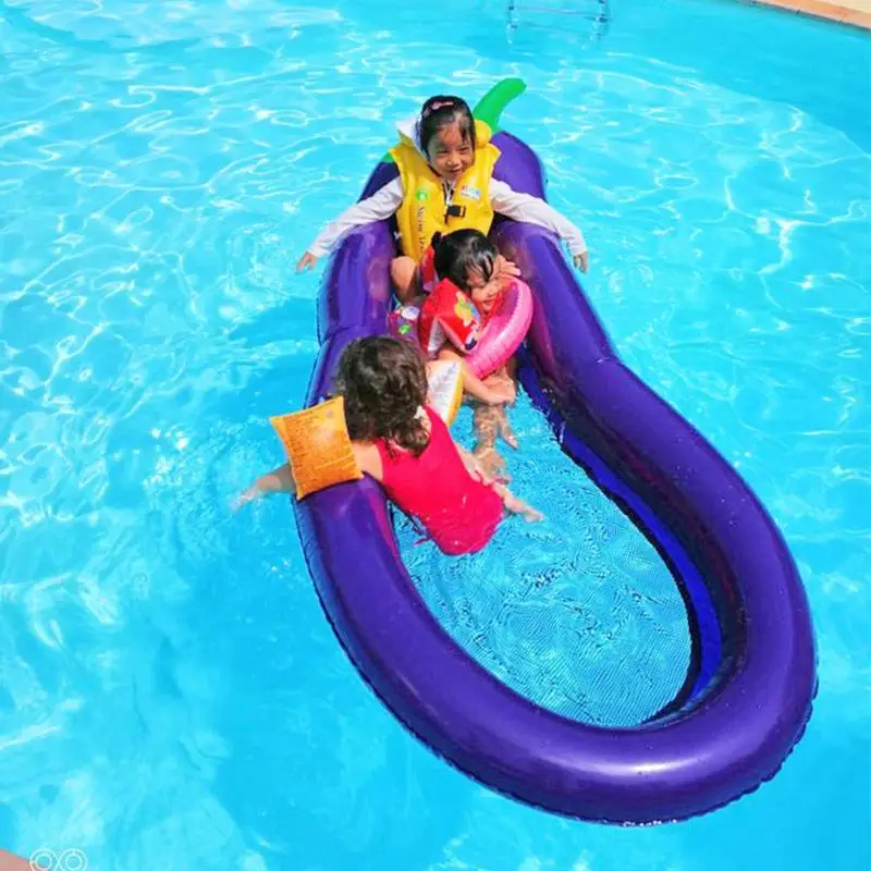 

Summer Inflatable Pool Float Circle Mattress Swimming Eggplant Swim Ring Super Large Seat Boat Raft Summer Water Fun Pool Toys