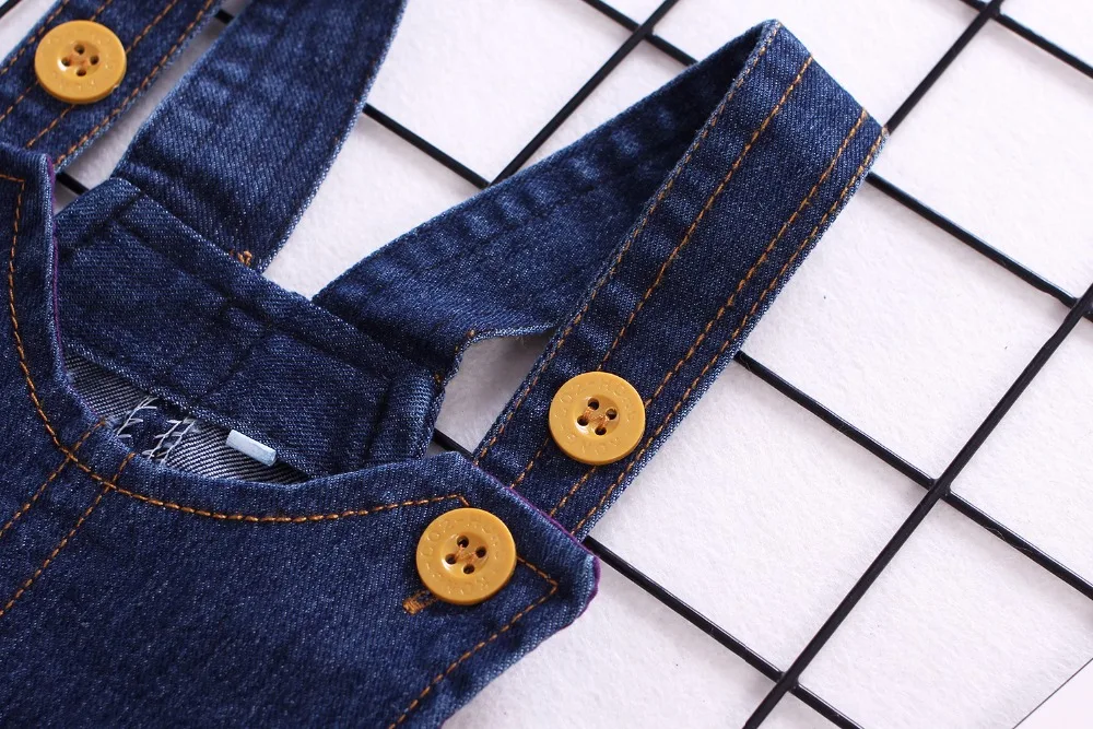 1-3 طن الربيع الخريف الطفل وزرة الفتيان الدنيم السراويل الكلب الحيوان السراويل الاطفال السروال القصير طفل بذلة بيبي الملابس الرضع الملابس