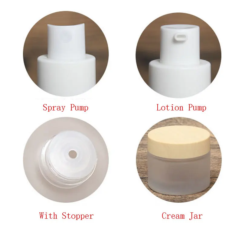 Прозрачный контейнер для косметики из закаленного стекла с деревянной крышкой