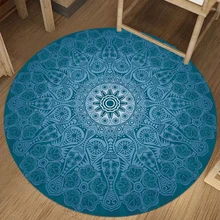 Персидский мусульманский Мандала геометрический круглый ковер для гостиной Противоскользящий коврик для йоги большой Скандинавский современный круглый ковер для спальни