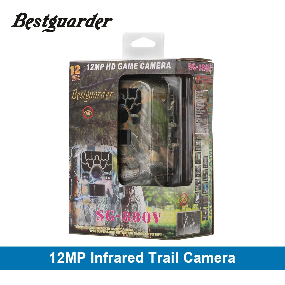 

SG-880V 1080P No Glow 12MP scouting camera 940NM Mini Infrared IR Digital Trail Game Scouting Hunting Camera Free Shipping