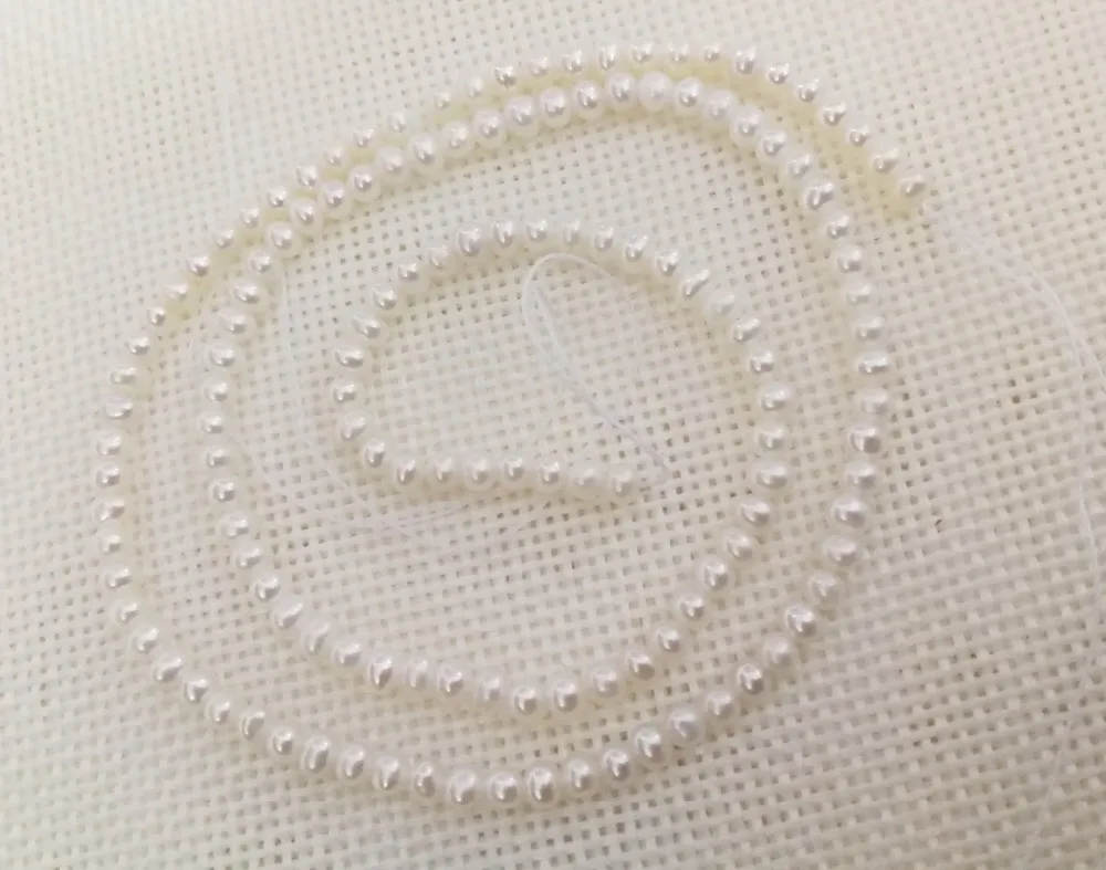Genuine pearl 2.8mm - 3.2mm white freshwater loose beads DIY gift one strands Hole Approx 1mm 37CM 15'' | Украшения и