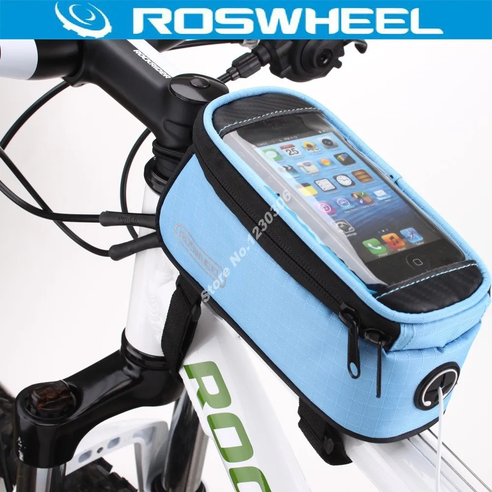Discount ROSWHEEL Hot Sale Bicycle Accessories Cycling Bike   Frame Front Tube Touch Screen Bags Panniers Holder   Pouch for Cell Phone 7
