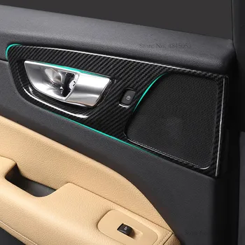 

AITWATT Carbon Fiber Interior Door Handle Bowl Cover Stickers Frames Only For High Configuration For Volvo XC60 XC 60 2018 2019