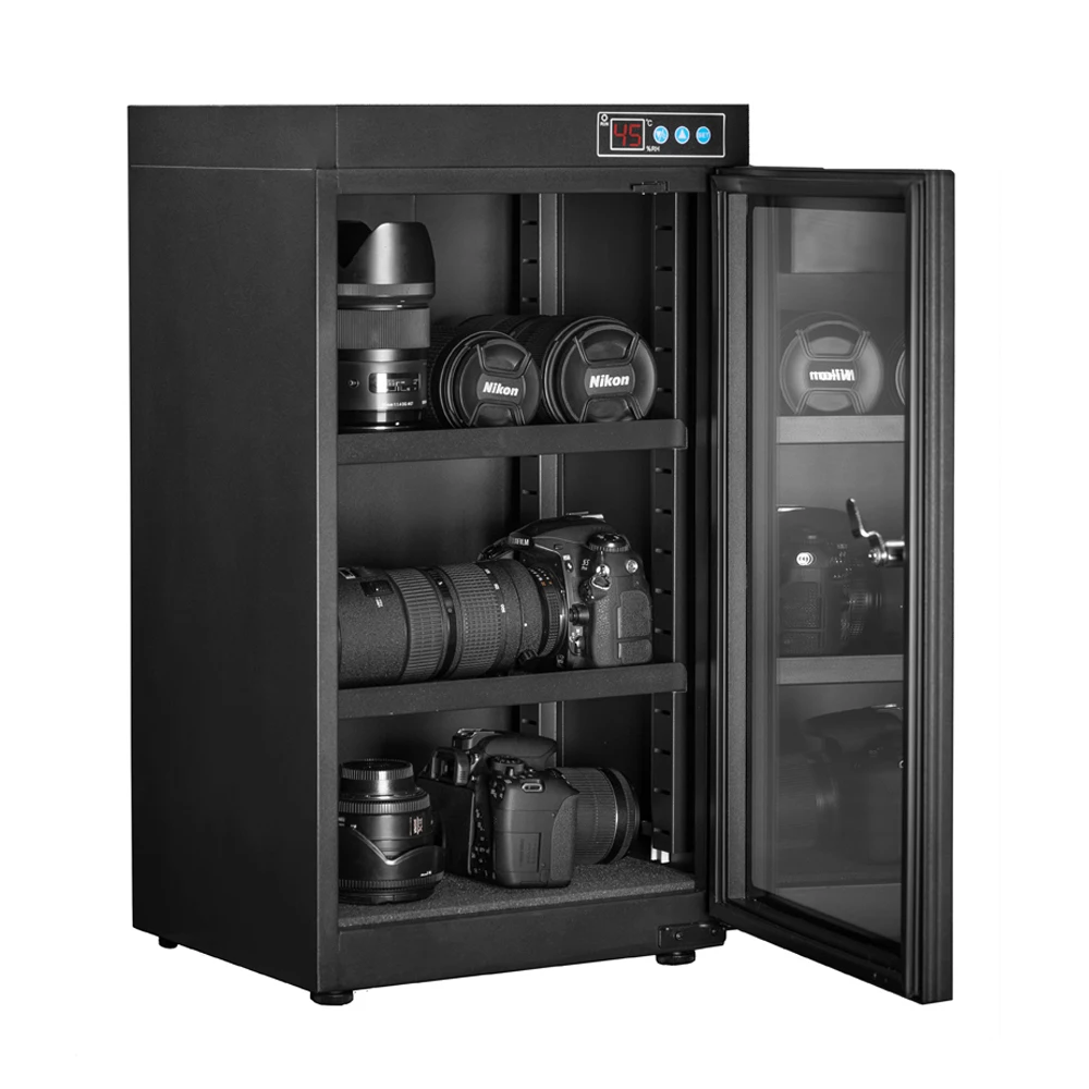 Caixa à prova de umidade armário seco para lente da câmera slr controle completo eletrônico