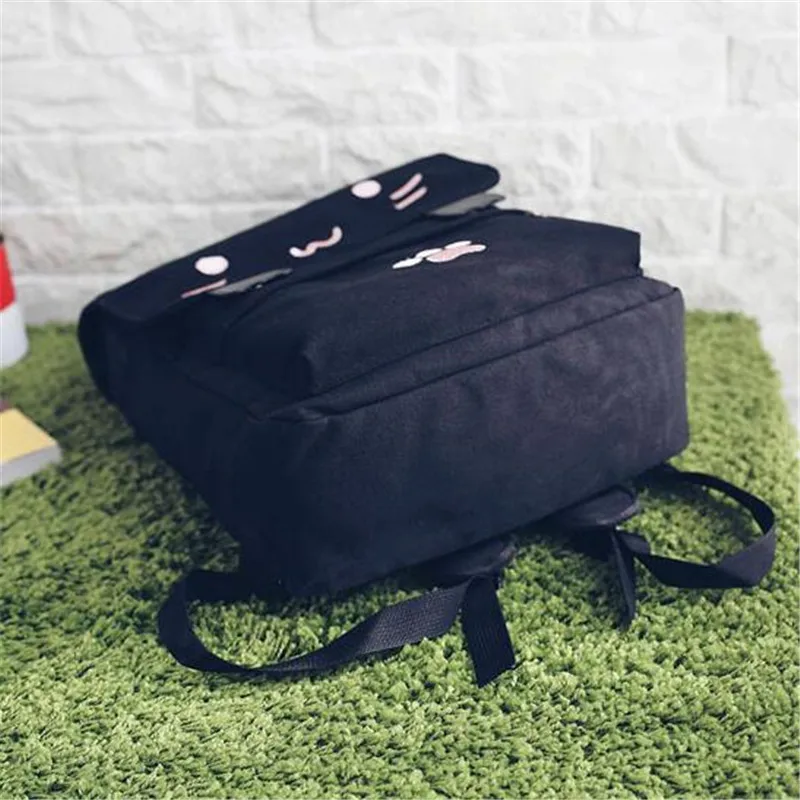 Mochila con estampado de gato de dibujos animados estilo Harajuku Mochila para estudiantes de escuela secundaria Mochila de lona para mujer Mochila para niñas Mochila Mochila con estampado de gato de dibujos animados estilo Harajuku Mochila para estudiantes de escuela secundaria Mochila de lona para mujer Mochila para niñas Mochila