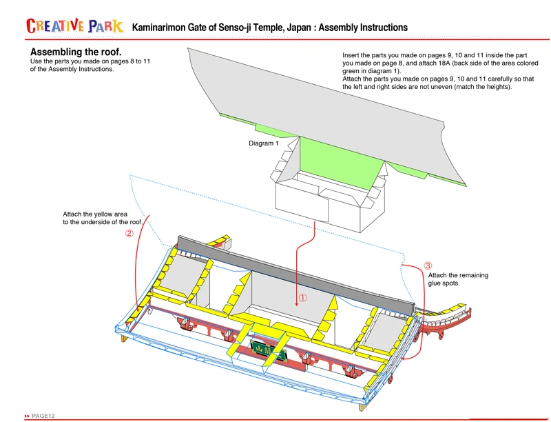DIY каминаримон Ворота Храма СЕНСО-цзи, Япония Ремесло Бумажная модель 3D архитектура DIY образовательные игрушки ручной работы для взрослых игра-головоломка