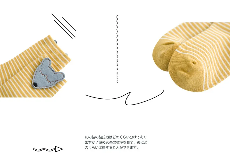 3 пары в упаковке 2019 Весенняя новинка детские хлопковые носки в полоску Носки для студентов мультфильм куклы Носки для малышей