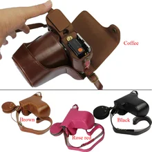 Nuevo lujo pu video camera case bag for fujifilm fuji XM2 XM1 XA1 XA2 XA3 XA-3 cámara digital con correa Abierta batería