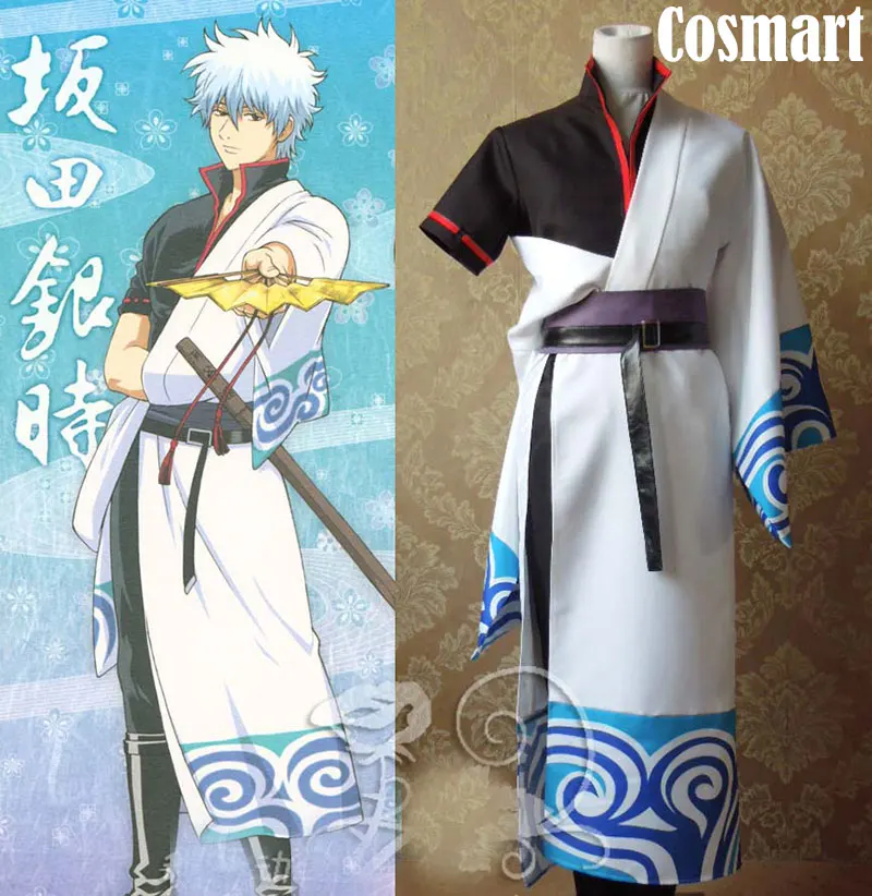 Хит продаж Аниме Gintama костюм Саката гинтоки кимоно равномерное взрослых для