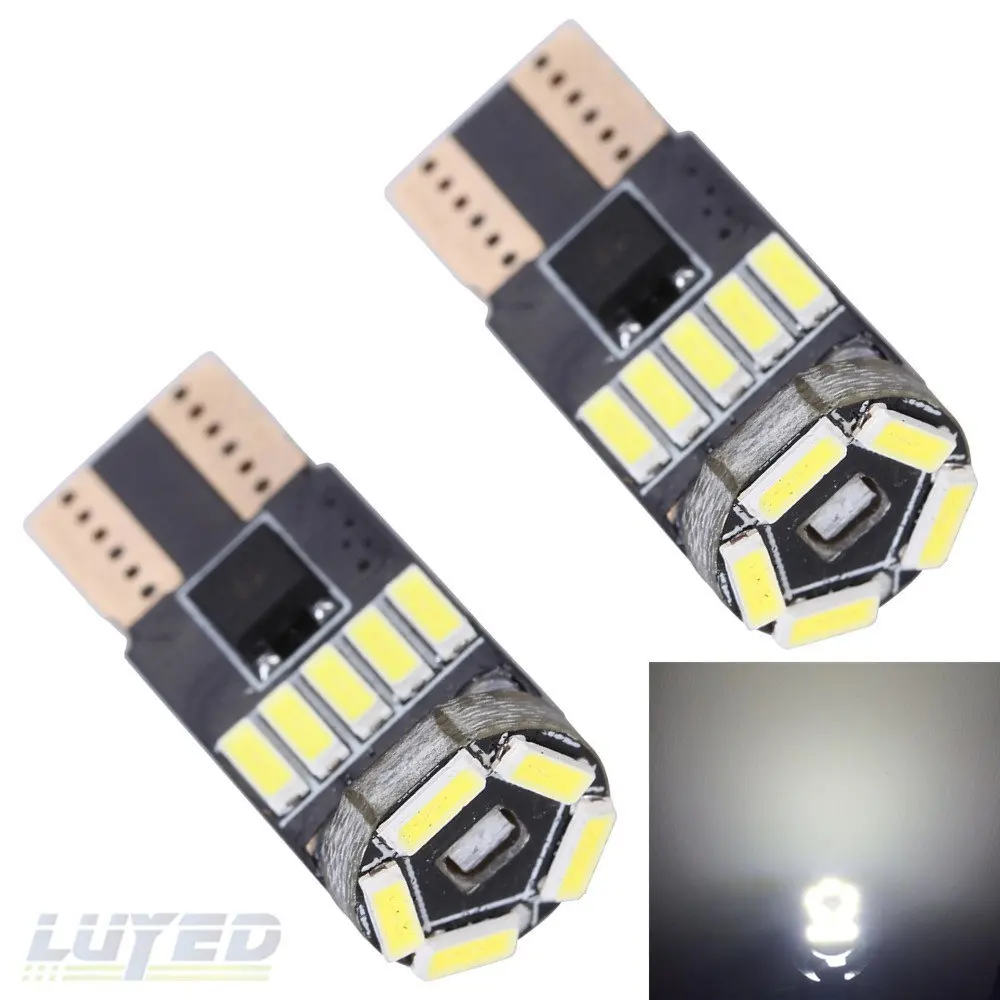 

1Pcs 400 Lumens Super Bright T10 4014 15-smd Canbus White Color W5W 194 168 2825 LED Bulbs used for Signal Lights, Trunk Lights,