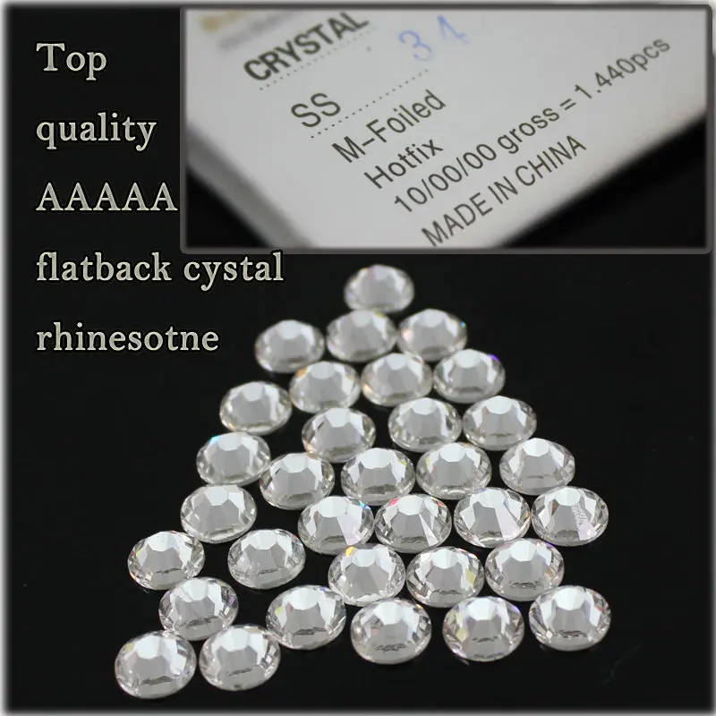 Cena Najwyższej jakości promocje AAAAA! Błyszczące SS3 SS30 opakowanie jasny kryształ flatback rhinestone dla majsterkowiczów modna piękna akcesoria koralik