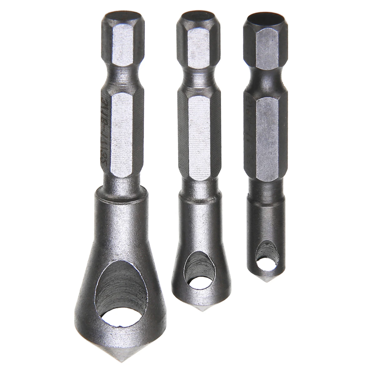 

3pcs Countersink Deburring Drill Bit Set Steel Hole Cutter Hand Tools For Cutting Metal Wood Plastic