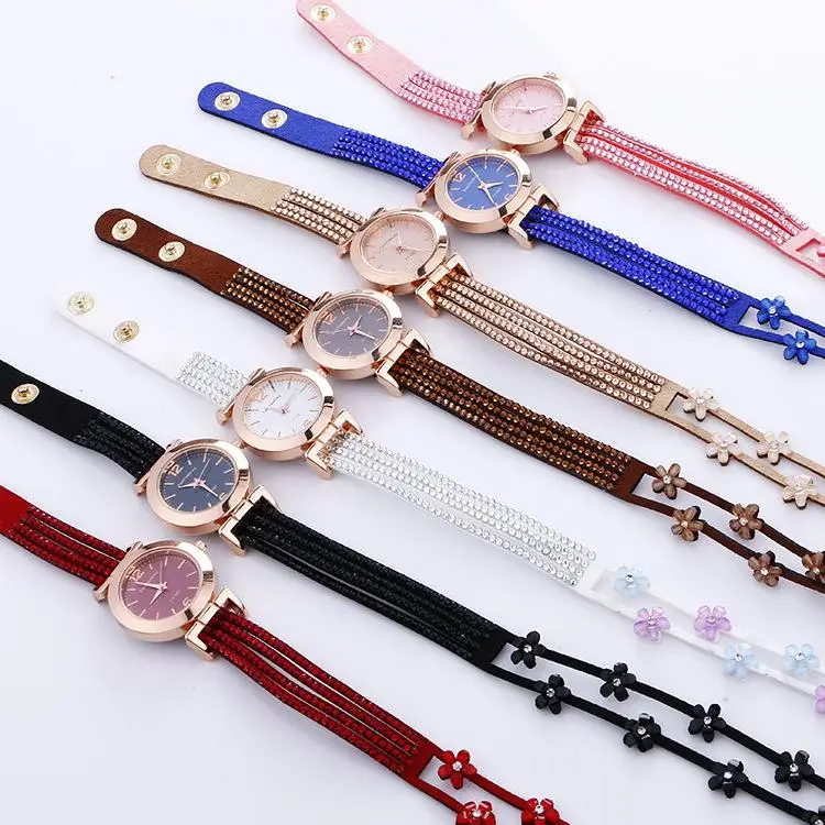 

Metal Wool Flower Circle Quartz Watch