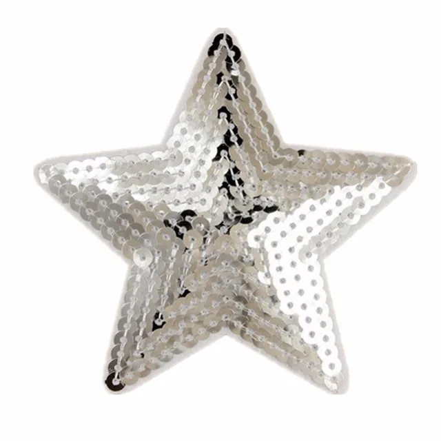 apliques bordados para coser estrella de plata de lentejuelas de hierro en apliques apliques bordados para coser estrella de plata de lentejuelas de hierro en apliques