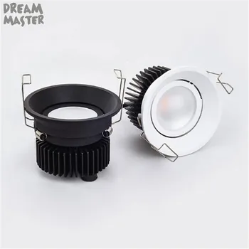 

led downlight lamp 6W 9w 12w 230V 220V ceiling recessed downlights Round Spot Lamp black white Home Indoor Lighting fixtures