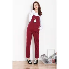 Daddy Chen Maternity Bib Pants Overalls for Pregnant Women Jumpsuit Clothing Cartoon Pattern Rompers Plus Size