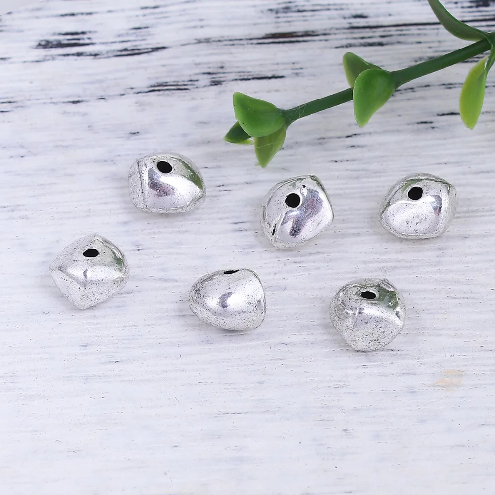 DoreenBeads Серебристые разделительные бусины из цинкового сплава неправильной формы