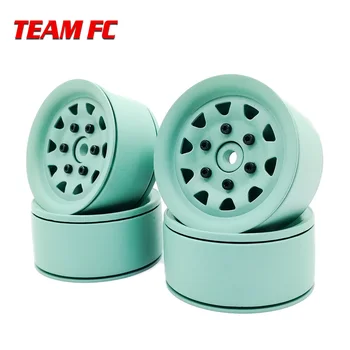 

4PCS Metal Alloy Gold 1.9 Wheel Rim Beadlock Wheel Hub for 1/10 RC Crawler Car Axial SCX10 90046 D90 S287