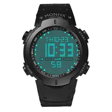 Часы мужские s Силиконовые модные водонепроницаемые мужские часы для мальчиков lcd цифровой секундомер Дата Резиновые Спортивные наручные часы horloges mannen A1