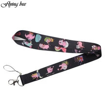 Flyingbee Courage the cowardly Dog Funny Lanyard Badge ID Lanyards/ Mobile Phone Rope/ Key Lanyard Neck Straps Accessories X0103