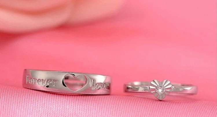 49% от свадьбы Forever Love Сердце пару колец для мужчин и женщин влюбленных подарки