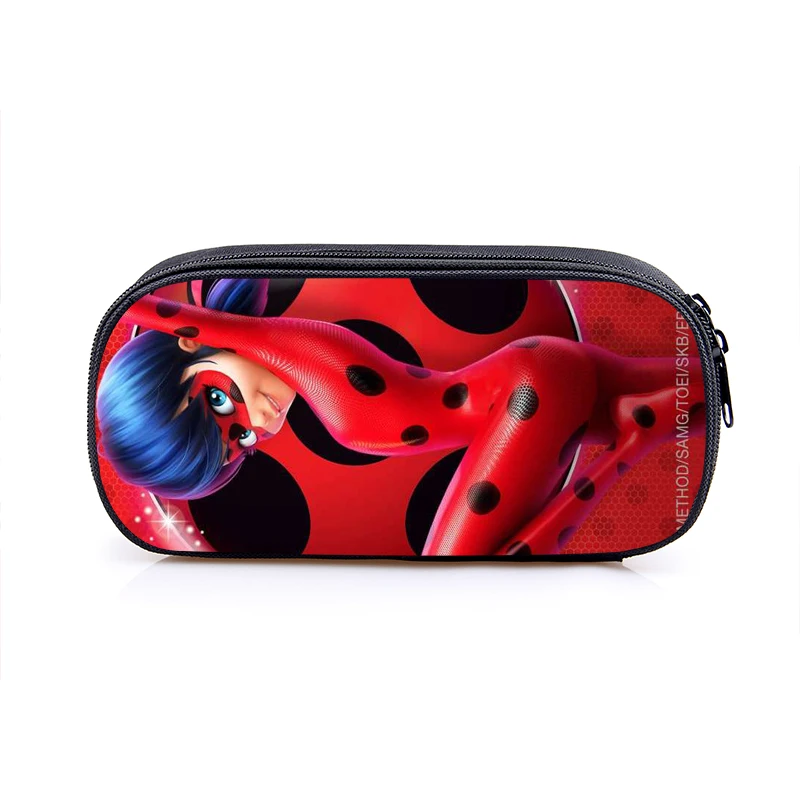

Cartoon Miraculous Ladybug Printing Coin Purse Casual School Pencil Bags For Students Study Case Make Up Bags Wellet Gift