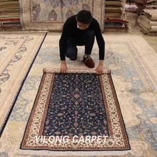 YILONG 3'x5' ковер в стиле ретро классический синий персидский дизайн ковры ручной работы(HF003B3x5