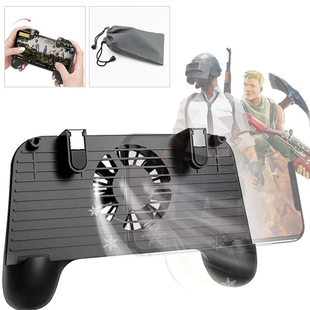 

FPS Mobile Game Controller For PUBG 4in1 Gamepad Shoot And Aim Trigger Phone Cooling Better game Prevent cell phone fever