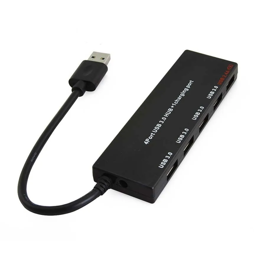 CHYI мульти 4 Порты и разъёмы USB концентратор 3,0 с 2.4A Мощность зарядки Порты и разъёмы USB разветвитель с Мощность Интерфейс для ПК Компьютерные