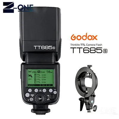 Вспышка для камеры Godox TT685S 2,4G HSS ttl+ кронштейн Bowens для sony A77II A7RII A7R A99 A58 A6500 A6000 A6300 - Цвет: TT685S Add S Bracket