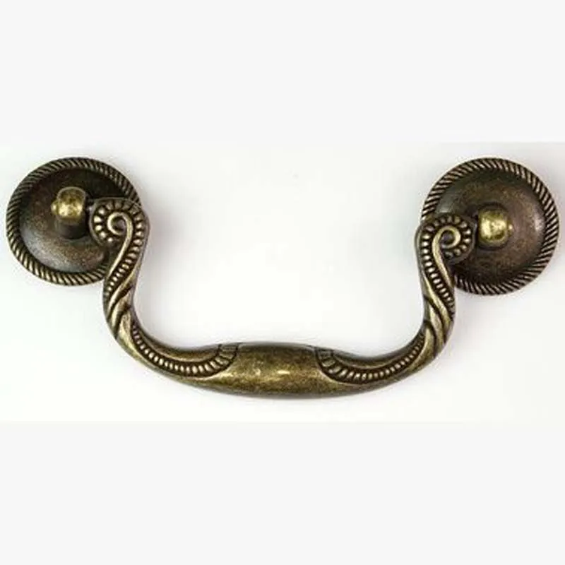96mm Vintage Mobilya Titrek Kollar Bronz ekmece Dolap Topuzlar Antika 