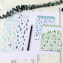 1 шт. Канцелярский набор секретный лес Экспресс приглашение корейский Ретро Романтический конверт любовь письмо 6 канцелярские принадлежности 3 конверта