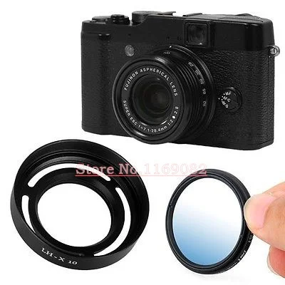 aangrenzend Prooi efficiënt 2pcs/1set New Slim 40mm Mc- Uv Filter + Metal Lens Hood For Fuji Fujifilm  Lh-x10 X10 - Camera Filters - AliExpress
