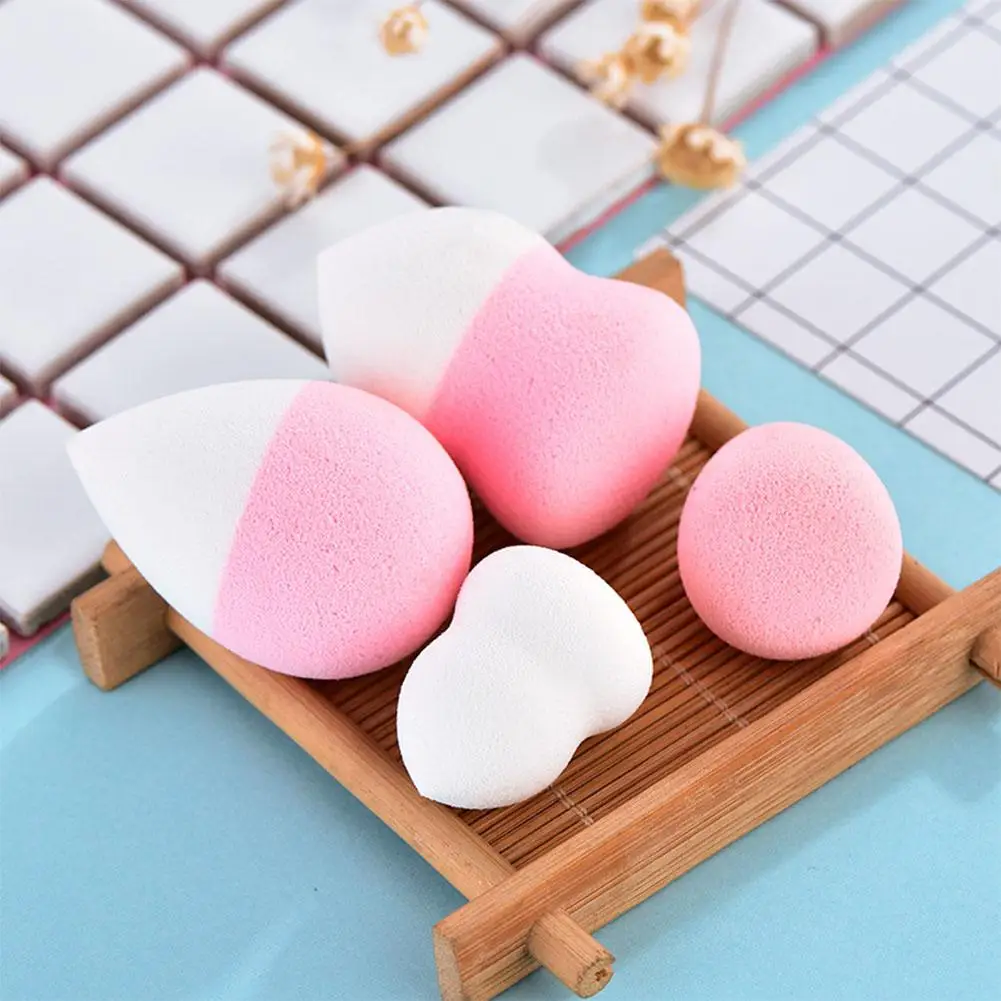 VIBRANT GLAMOUR 4 Pcs Makeup Sponge Set Professional Cosmetics Puff Liquid Foundation Sponge Gourd+Waterdrop Shape Beauty Tools