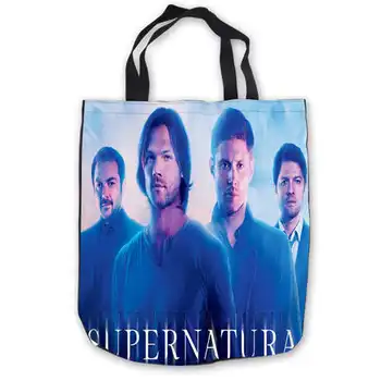 

Custom Canvas supernatural- (1)Tote Hand Bags Shopping Bag Casual Beach HandBags Foldable 180911-03-53