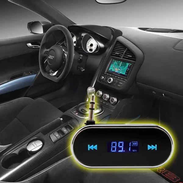 Мини 3 5 мм в автомобиле громкой музыки fm-передатчик Беспроводной Музыка Аудио MP3