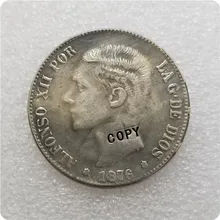 1876 Испания 5 песет копия монеты памятные монеты-копия монет медаль коллекционные монеты