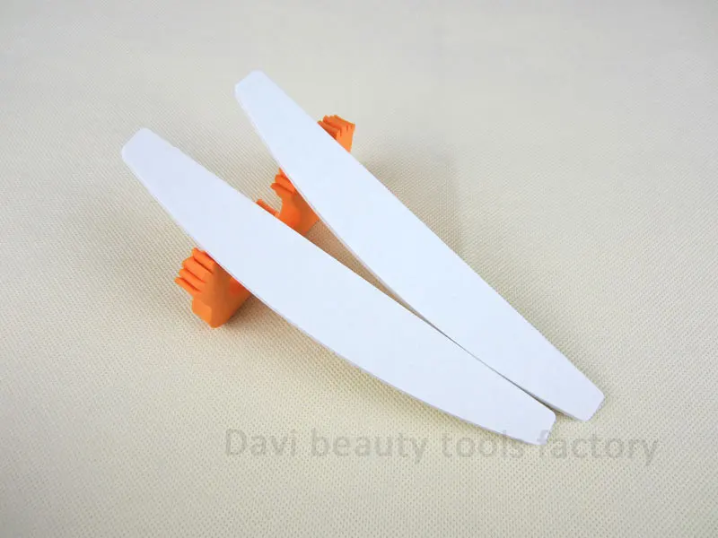 

White Nail Files 100/180 For Nail Buff Care Tools Accessoires 50pcs/lot plastic emery board Sandpaper Sawing