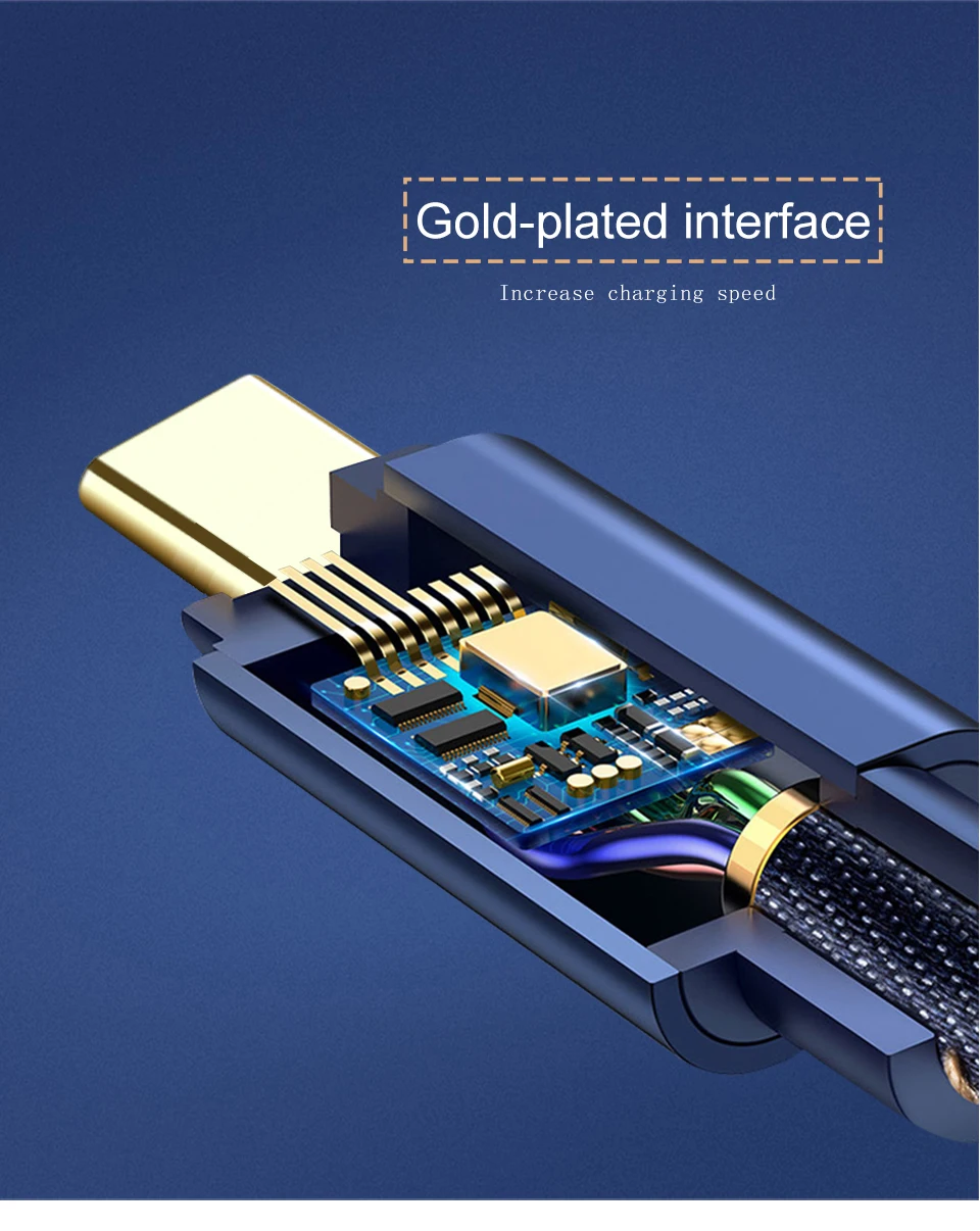 Cowboy Braided Gold-plated Plug Fast Charge Data Cable Micro USB Type C Cables For Samsung Sony Xiaomi Huawei usb Charger (6)
