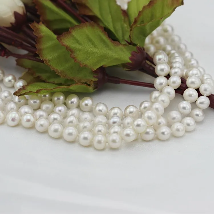 SNH 7-8 мм, около круглой aa120см, длинное Настоящее Белое пресноводное жемчужное ожерелье для женщин, ожерелье из натурального жемчуга