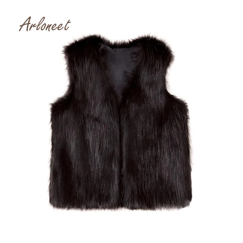 2017 new fashion Toddler Kids baby girl clothes Winter Warm Clothes Faux Fur Waistcoat Thick Coat Outwear girls vest nov2